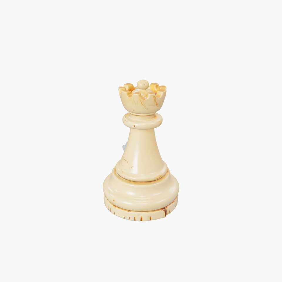 Ivory King Chess Piece model pack